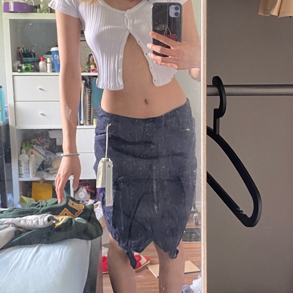 G-Star Raw Navy Cargo Skirt sz26 - Picture 10 of 11